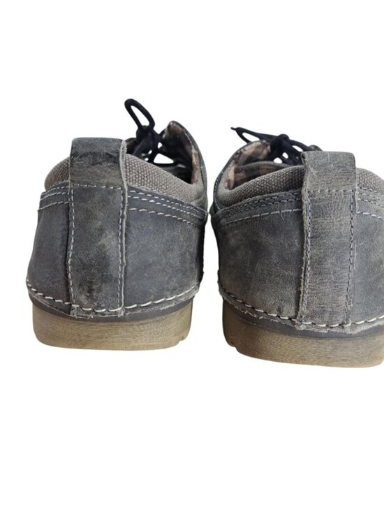 Roan by Bed Stu Arlo Gray Lace Up Leather Oxfords Shoes Size 10.5 Distressed main image 6